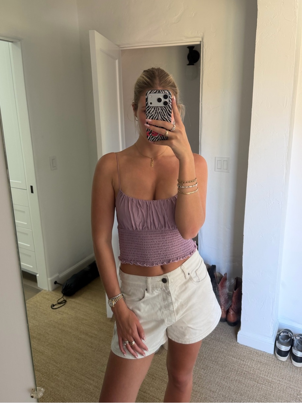 UO ruffled tank top